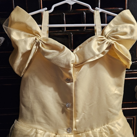 DISNEY BELLE Gold Satin & Tulle Princess Costume Dress. Size 7/8. - Picture 6 of 10